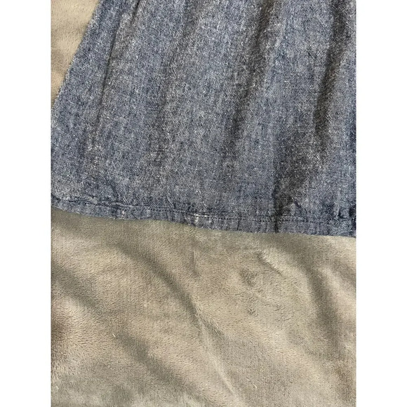 Tea Collection Size 18-24 M Baby Girl Denim Embroidered Floral Sleeveless Dress - Picture 5 of 8